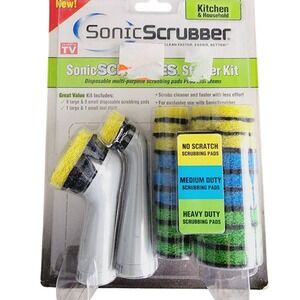 Sonic Scrubber Brushes Scrubbies Refills Starter Kit - Kitchen and Household New